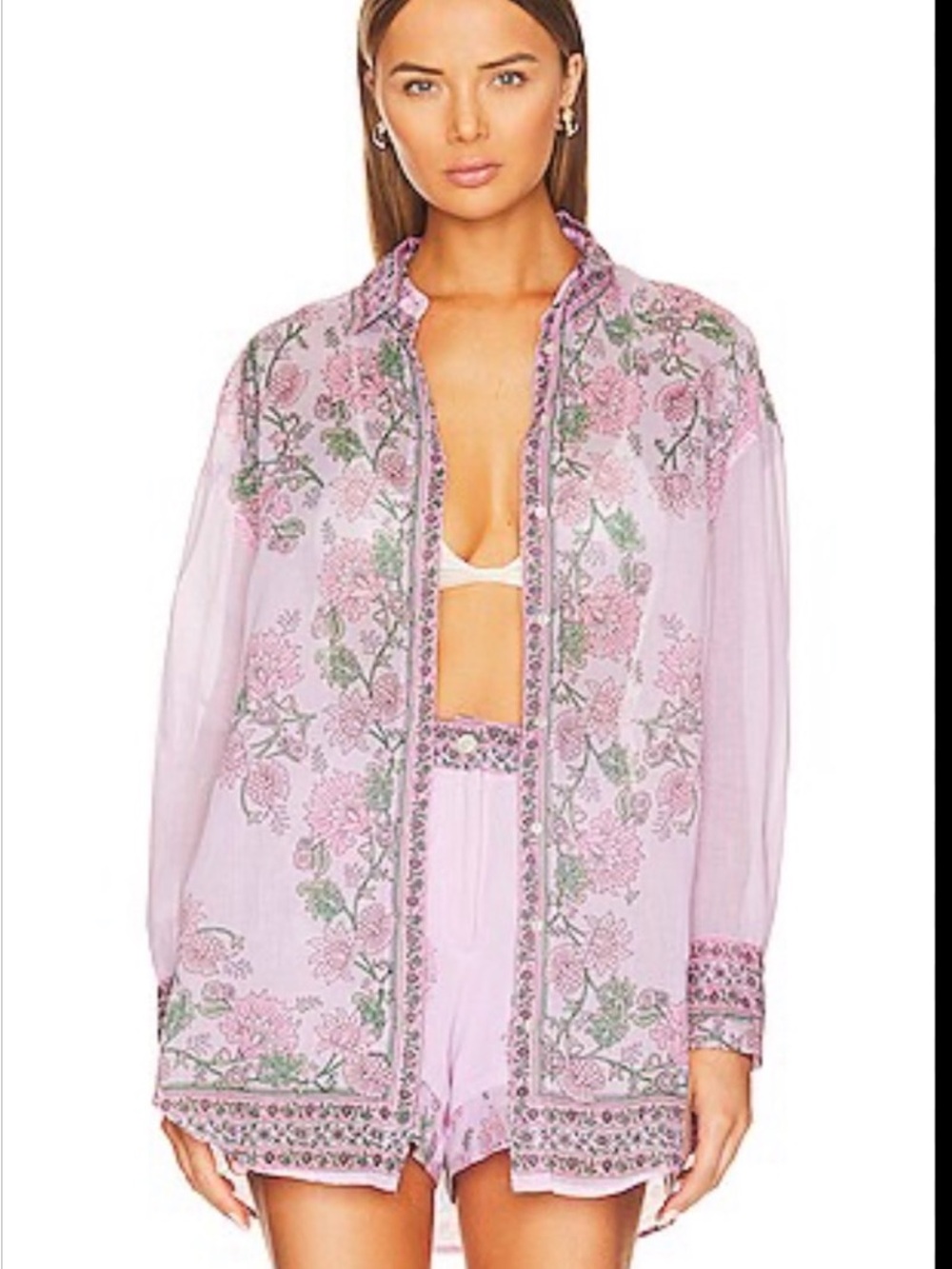 Juliet Dunn Pink Border Trim Set